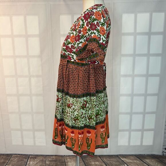Raga enchanted forest mini boho wrap dress size small - Picture 6 of 11